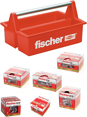 Fischer duopower pluggen assortiment 395 stuks in mobibox