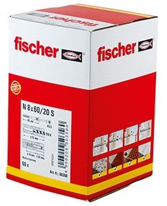 Load image into Gallery viewer, Fischer n 8x60 20 s nagelplug (50) 50 st - 50356
