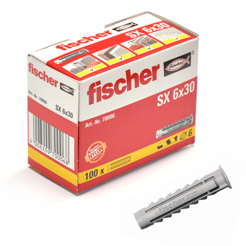 Afbeelding laden in galerijviewer, Fischer plug sx 6x30 100 st 555006 - 70006

