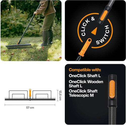 Fiskars oneclick gazonhark - 1080680