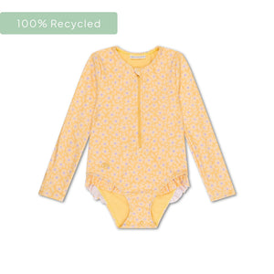 Florish | geel meisjes uv badpak met lange mouwen