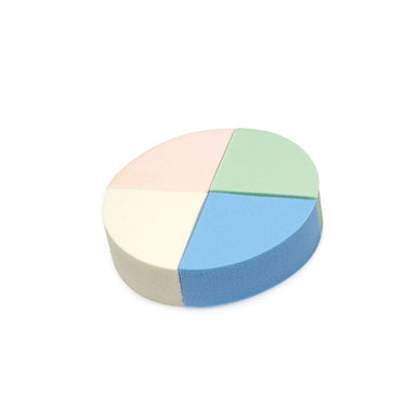 Face nail 4x make up spons meerkleurig zonder blister