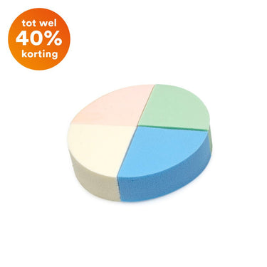 Face nail 4x make up spons meerkleurig zonder blister