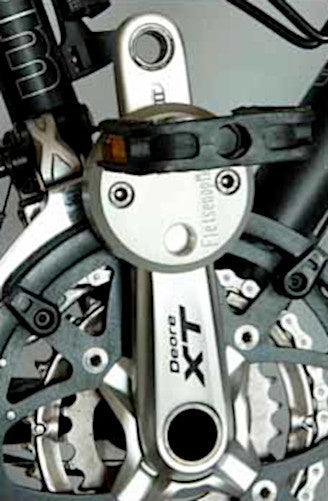 Load image into Gallery viewer, Fom crankverkorter universeel aluminium zilver
