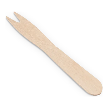 Takeaware fritesvorkje hout 85mm (1000 stuks)