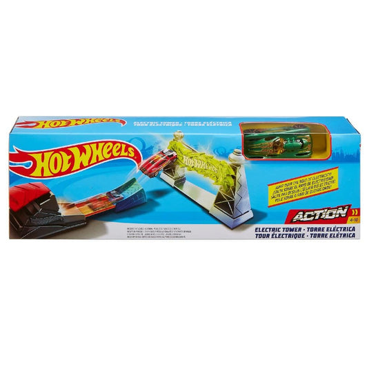Mattel hotwheels electric tower baan met auto