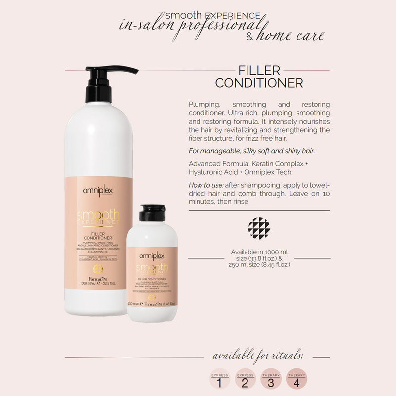 ギャラリービューアに画像をロードする, Farmavita omniplex smooth experience filler conditioner 1000ml
