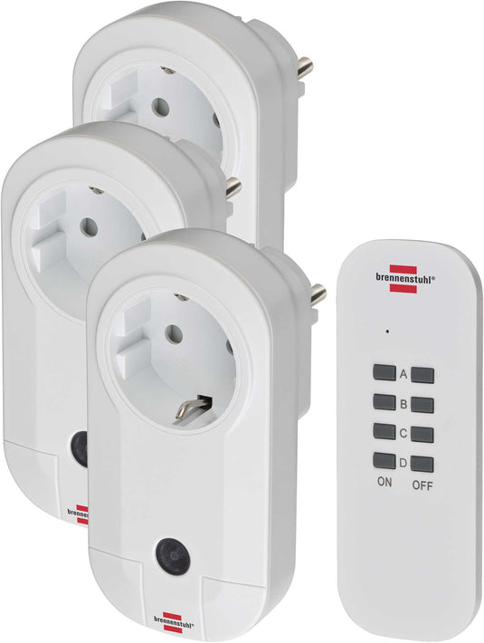 Brennenstuhl comfort-line radiografisch bediende schakelaarset 3x ip20 - 1507040
