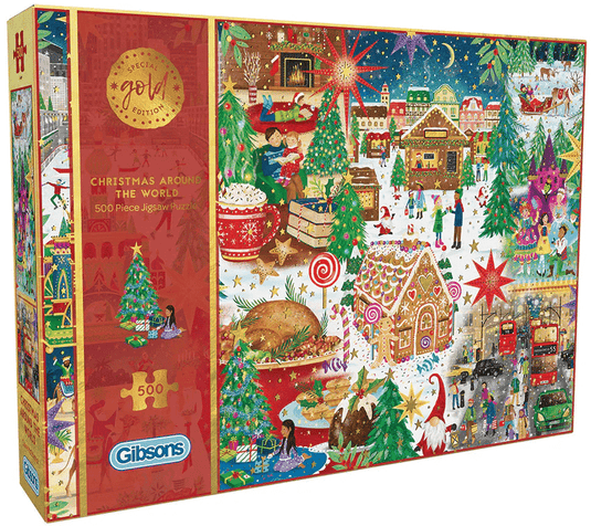 Intro gibson kerst puzzel christmas around the world 500 stukjes
