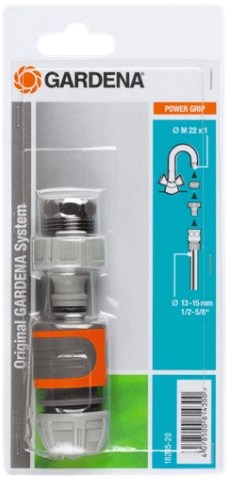 Gardena kunststof kraanaansluiting steekkoppeling - 13 mm (1 2) ø, 15 mm (1 2) ø, 24,2 mm (3 4) binnen - 18285-20