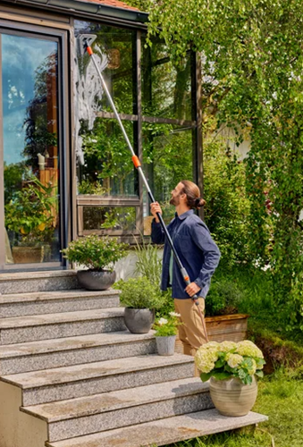 Gardena cleansystem steelborstel soft flex wasborstel (grijs, 18812-20)