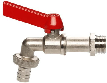 Gardena kogel-uitloopventiel 1 2 waterkraan (zilver rood, 7332-20)