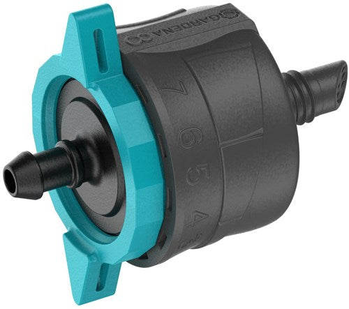 Gardena verstelbare einddruppelaar, drukcompenserend. druppelaar (zwart turquoise, 5 stuks)