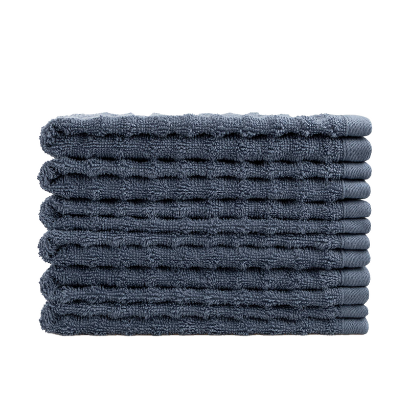 Laden Sie das Bild in Galerie -Viewer, Gastendoekjes wave jeans blauw 6 stuks

