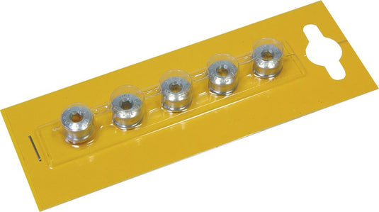 Gebhardt  bladbout alu 5mm+moer voor baanblad, zilver (per 5)