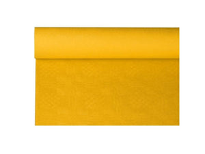 Haza damast tafelkleed papier rol 120cmx8m geel