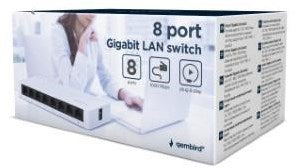 Afbeelding laden in galerijviewer, Enzo gembird netwerk switch 8 poorts 10 100 1000mbps - 9510310

