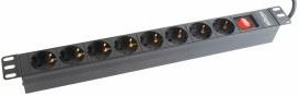 Enzo gembird tafelcontactdoos 8v 2.0m zwart alu prof