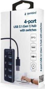 Afbeelding laden in galerijviewer, Enzo gembird usb 3.1 hub 4 poorts - 9510506
