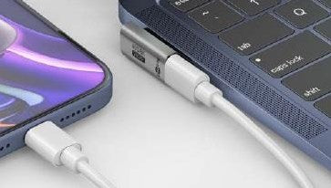 Enzo goobay usb-c adapter | male female | verticaal | gedraaid | 90 graden adapter - 9550435