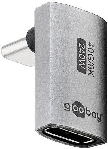 Load image into Gallery viewer, Enzo goobay usb-c adapter | male female | verticaal | lang | 90 graden adapter - 9550434
