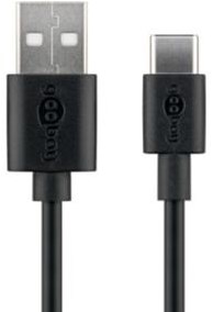 Enzo goobay usb-c laadkabel 1m zwart - 9550300