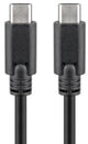 Enzo goobay usb-c - usb-c laadkabel 50cm zwart - 9550200