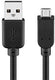 Enzo goobay usb-micro laadkabel 1m zwart - 9550350