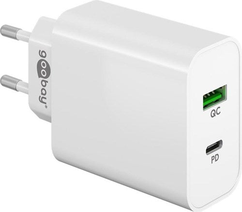 Load image into Gallery viewer, Enzo goobay usb + usb-c snellader 45w wit - 9550194
