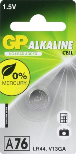 Gp a76 lr44 knoopcel blister (10 stuks)