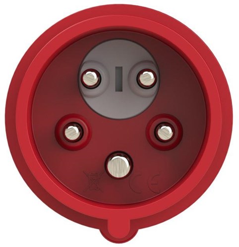Chargez l'image dans la visionneuse de la galerie, Gp cee 5p 32a 400v opb wcd rood met pennen en fasewisselaar - 6313178
