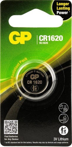 GP - CR1620 Lithium-knoopcel 3V 1PK