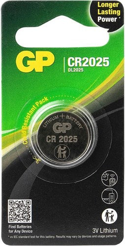 Gp cr2025 lithium 3 volt blister 1 3212302
