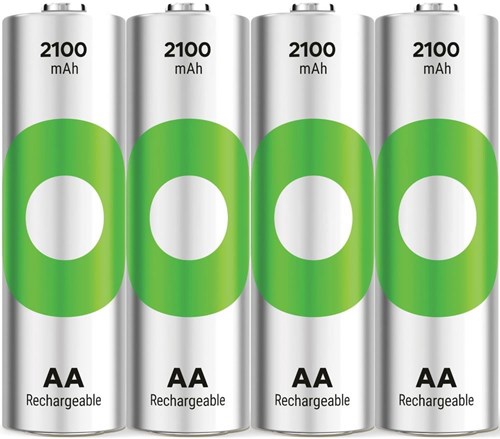 Gp oplaadbare aa-batterijen 2100mah nimh 4pk
