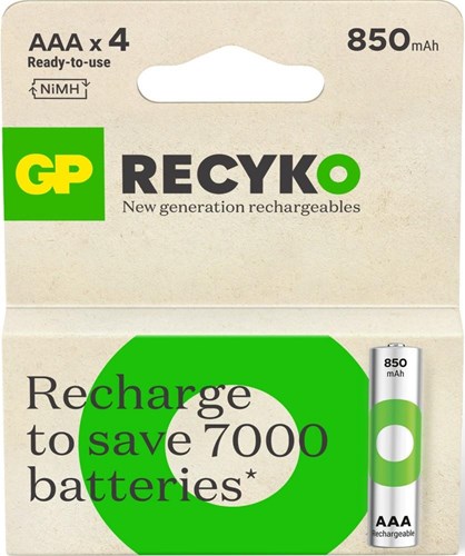 Gp nimh oplaadbare batterij aaa 850ma blister(4) - 3311412