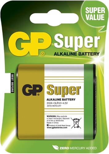 Gp super alkaline 4,5v plat 3lr12 312a 3012430