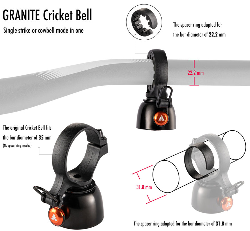 Load image into Gallery viewer, Granite cricket - dual mode bell
