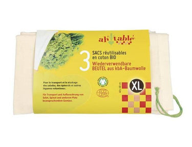Ah! table! groente en fruit zak xl - 40x40cm - 3st