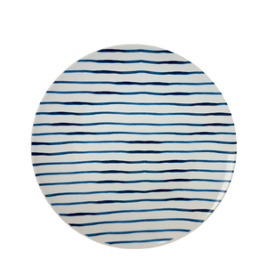 Gusta bord strepen blauw ø20cm