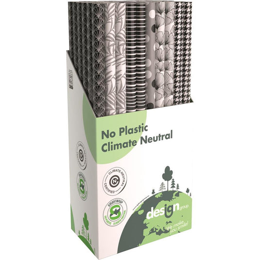 Kadopapier zwart wit rol 200x70cm