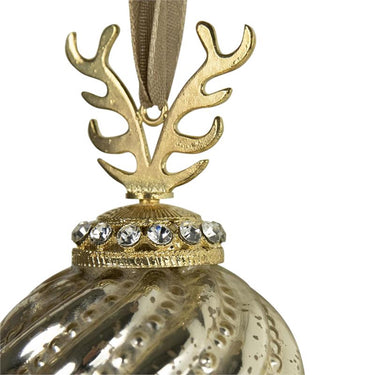 Kerstbal gewei glas goud ã˜10cm