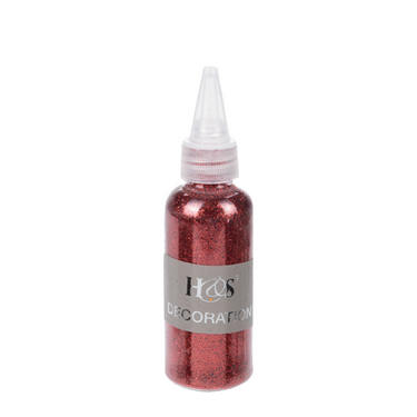 H s glitter klein rood 40gr