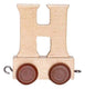 Bongers speelgoed houten letter h met wieltjes 6 cm hoog