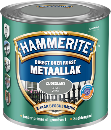 Hammerite metaallak zijdeglans | grijs | z218 | 250ml - 5123986