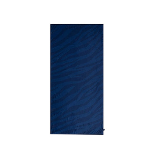 Vibrant stripes | blauwe microvezel handdoek 135 x 65 cm