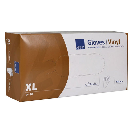 Abena poedervrije vinyl handschoenen maat extra large 100 stuks