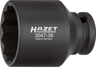 Hazet krachtdopsleutel 3047-36 · 1 2 inch (12,5 mm) vierkant hol · buitentwaalfkant tractieprofiel · sw 36 mm