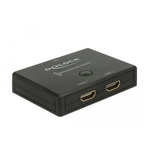 Delock hdmi 2 - 1 switch bidirectional 4k 60 hz hdmi switch (zwart)