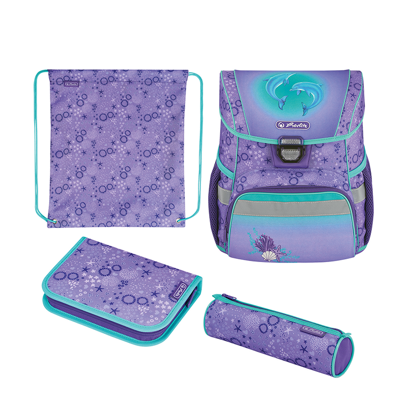Load image into Gallery viewer, Abi herlitz schooltas loop plus dolphins 4-delig
