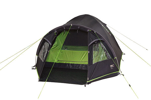Load image into Gallery viewer, High peak Koepeltent Talos 3-persoons 330 x 180 x 120 cm zwart
